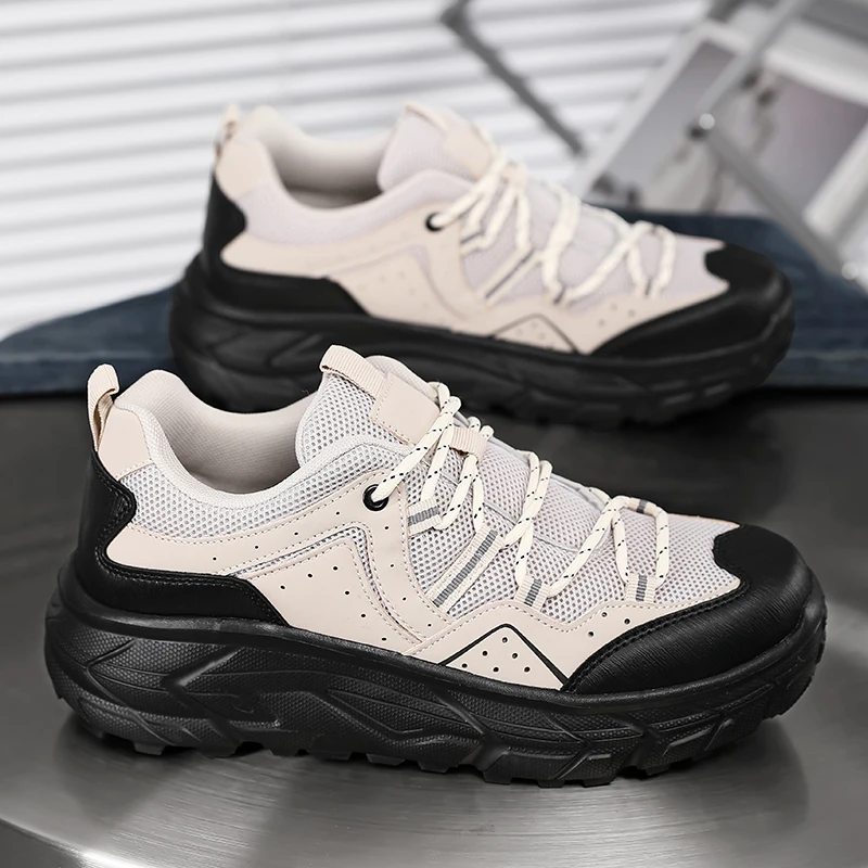 

Мужская дышащая спортивная повседневная модная трендовая легкая обувь для папы на толстой подошве для мужчин, уличная одежда большого размера