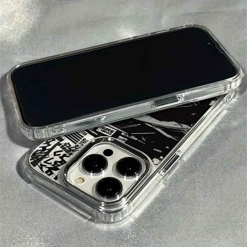 Black Car Silhouette Style Lens Frame Phone Case For iPhone 17 Air 16 e 15 14 13 12 11 Pro Max Plus SE Clear Cover
