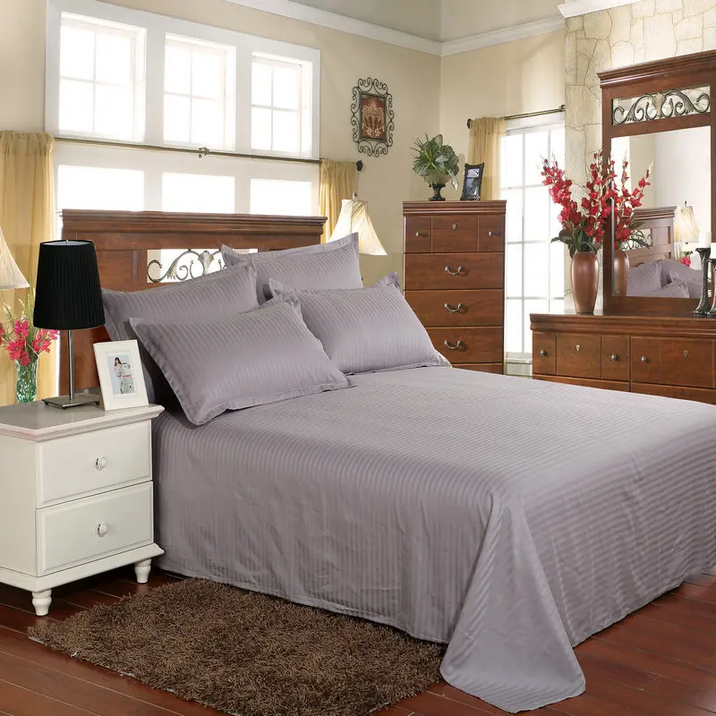 Hotel 100% Cotton  Flat sheet Solid color bed sheet