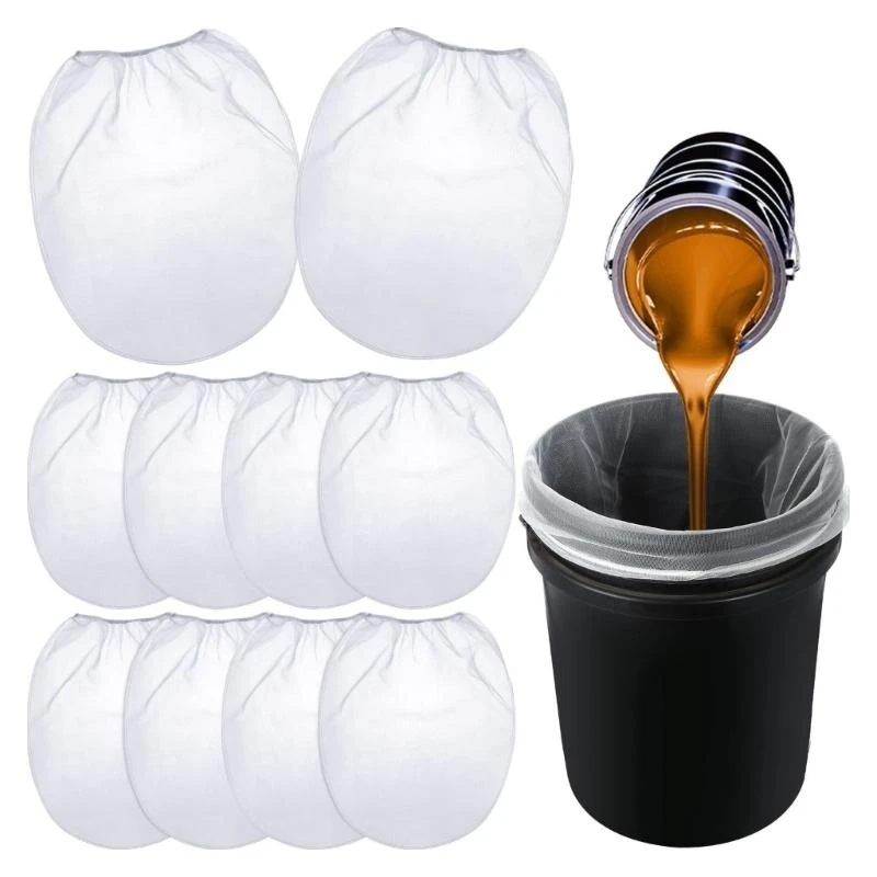 

250 Micrometer Paint Filter Bags Paint Strainer Bag Elastic 5 Gallon Bucket Compatible Reusable for Sprayers Gardening