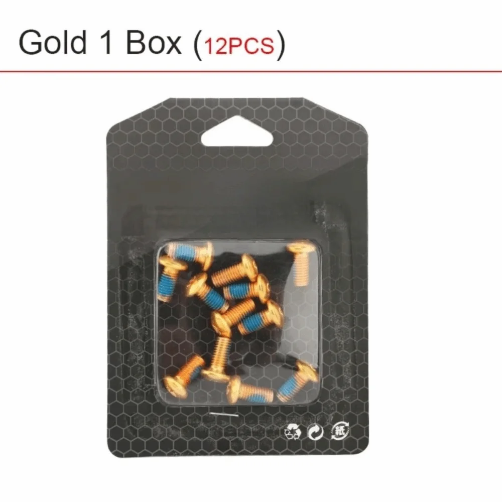 12pcs T25 Torx Head Disc Brake Rotor Screws M5x11.5mm Colorful Bicycle Screws Steel Alloy Brake Disc