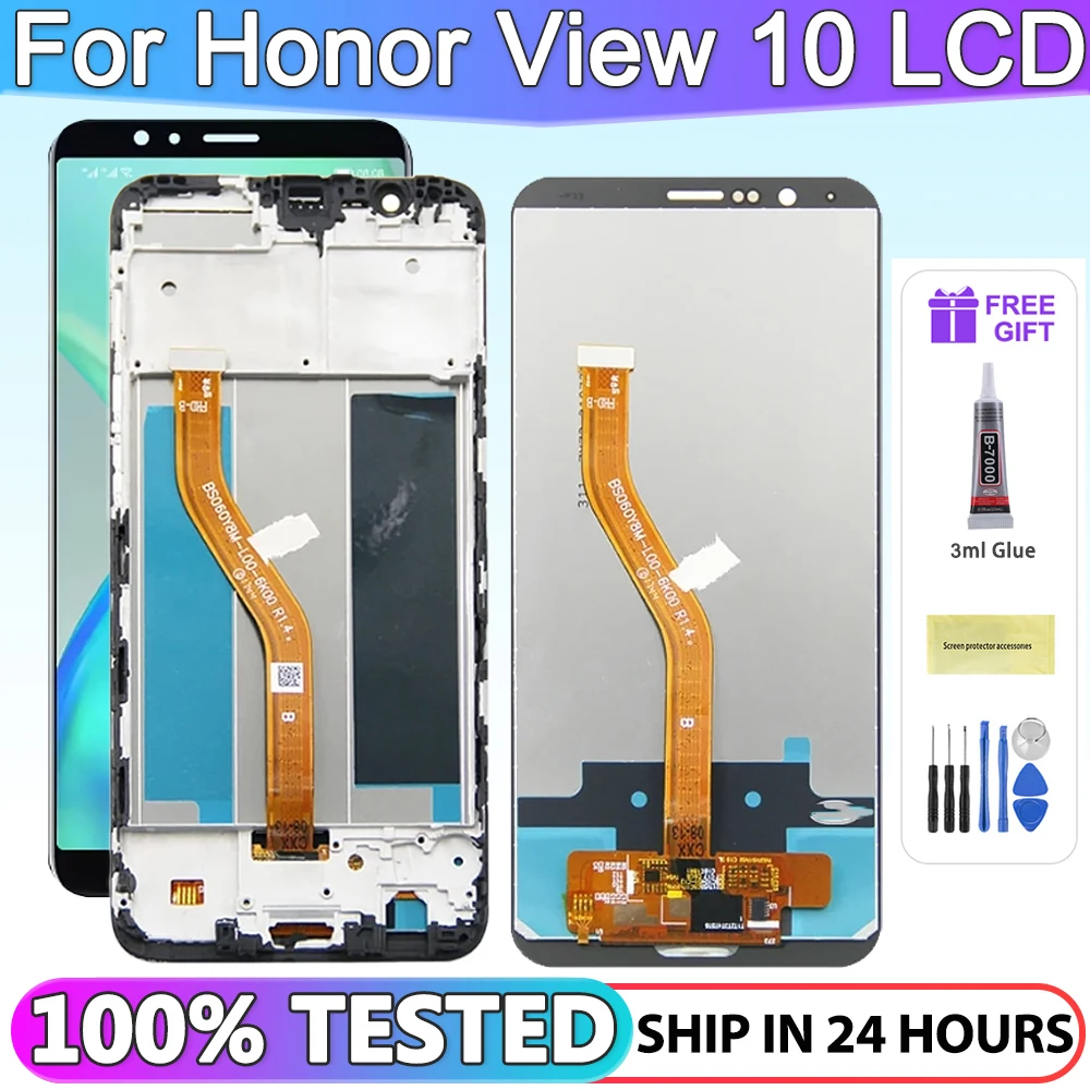 5.99'' Display Screen for Honor View 10 Lcd Display Touch Screen Digitizer Assembly With Frame for Honor View10 BKL-AL20