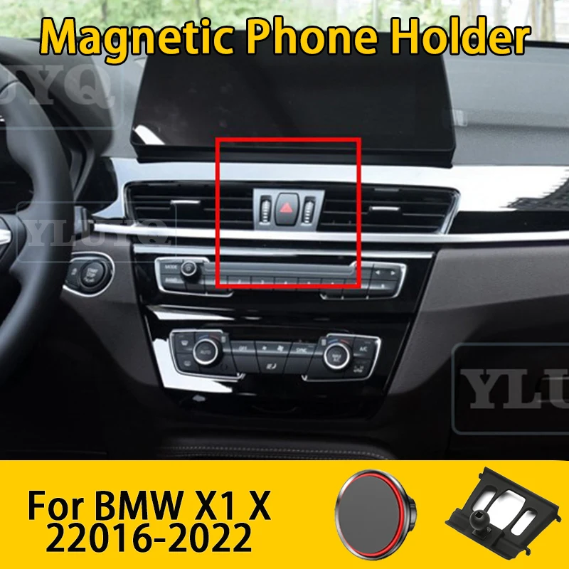

For BMW X1 X2 F39 F47 F48 F49 2016-2022 Car Phone Holder, Car Air Vent Magnetic Gravity Mount, 360° Multi-Angle Fixed