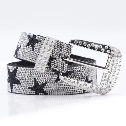 Imagen 1 del producto Cinturón de Jeans de estilo Hip Hop versátil personalizado para mujer, estrella de diamante caliente, japonés y coreano, nuevo