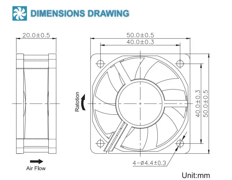 2pcs 50mm fan DC 12V 2Pin 5020 5CM 50x50x20mm 50mm sleeve bearing silent quiet DC Cooler Cooling Fan