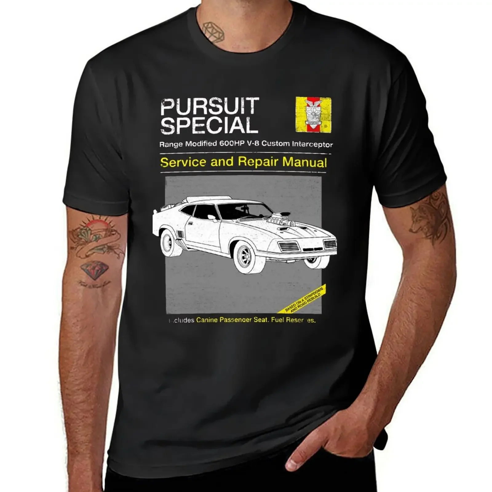 rockatansky Pursuit Special v8 interceptors Service and Repair Manual, Service and Repair Manual for Rockatansky Pursuit T-Shirt