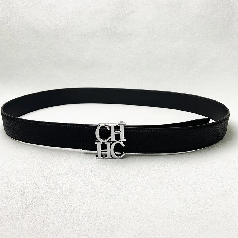 

Мужской и женский ремень из натуральной зернистой кожи, деловой повседневный ремень для работы, классический формальный пояс для костюма, брюк, офиса