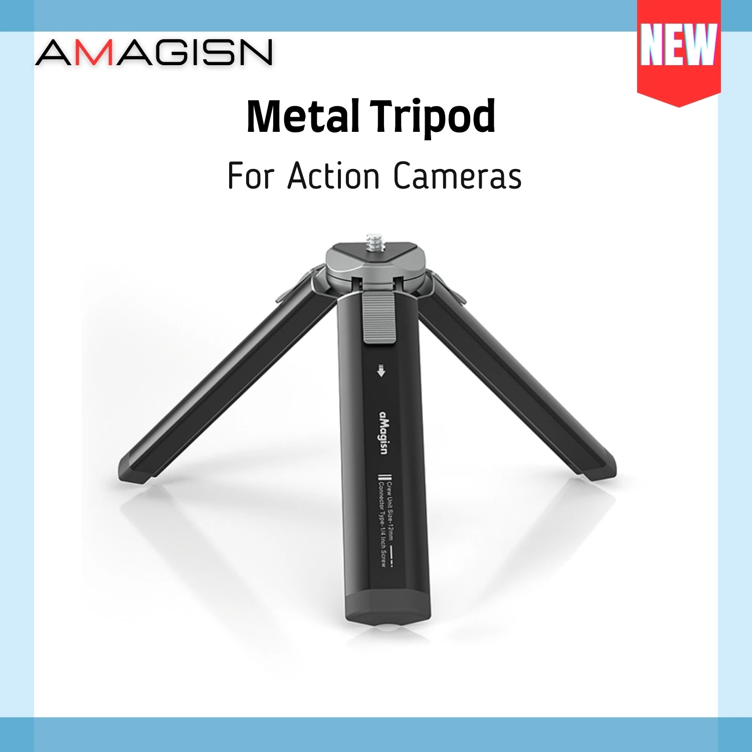 AMAGISN Metal Tripod with Selfie Stick Anti-Slip Outdoor For Insta360 X4 X3 Ace Pro ONE X2 RS GoPro 12 11 10 Action Camera Gears