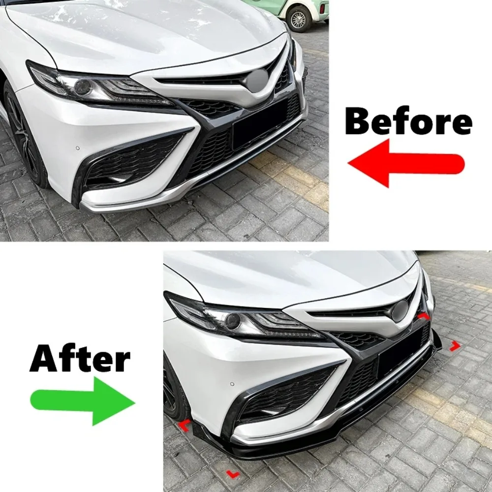 

Front Lower Bumper Spoiler Lip Splitter For Toyota Camry XV70 Sports Edition 2021-2023 Front Bumper Lip Diffuser Spoiler