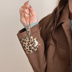 3D Cute Cartoon Leopard print Sheep Earphone Cases For Airpods 1 2 3 4 Pro2 Silicone Cover Furry Cloth Wireless Headset Covers