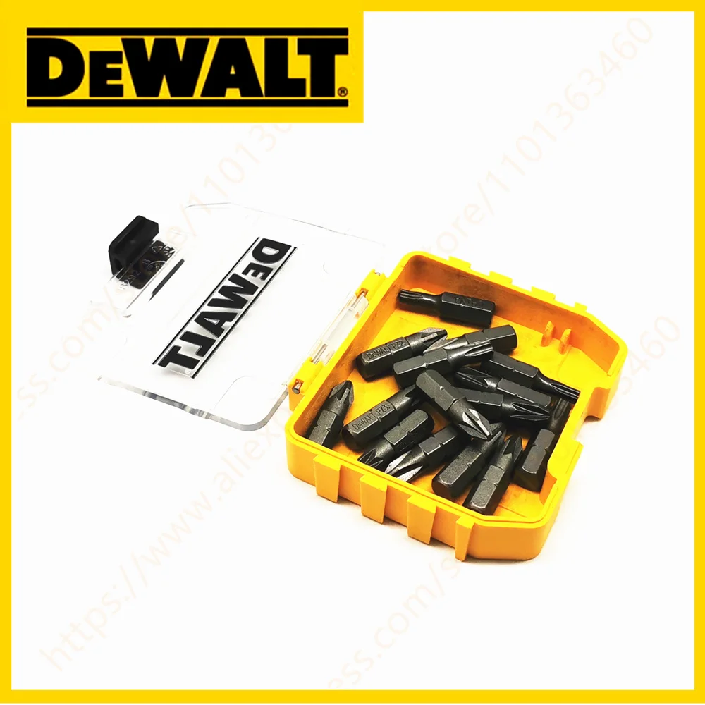 Set di punte per viti DEWALT 15 pezzi 25mm PH2 PZ2 PZ3 T20 T25 testa di perforazione per legno Elecitrc punta da trapano originale con custodia