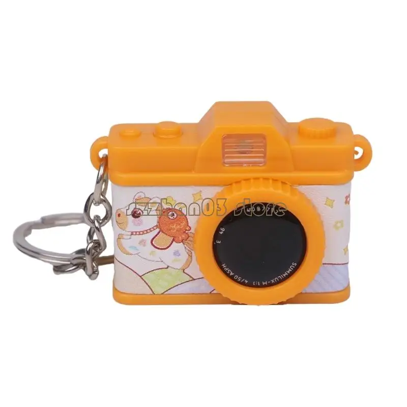 367C Cartoon Camera Keychain Lightweight Ring Accessory Plastic Design Multi Purpose Decoration For Bags