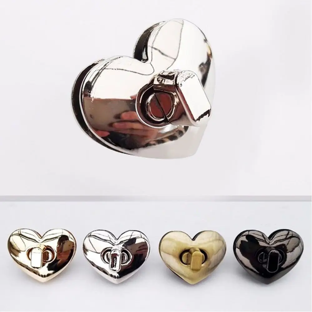 Practical Exquisite DIY Handbag Love Shape Clasp Twist Lock Turn Lock Bag Accessories