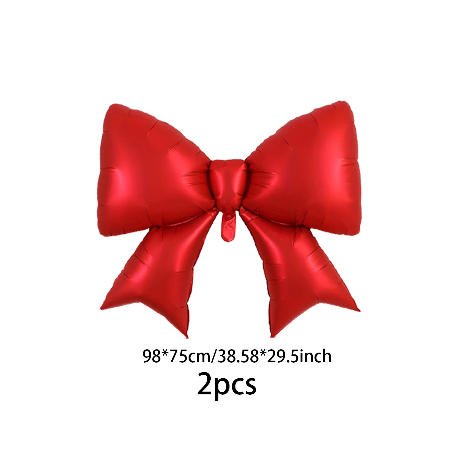 2/10 Stück Rote Aluminiumfolien-Ballons mit Roter Schleife für Hochzeit, Geschlechtsoffenbarung, Geburtstag, Valentinstag, Jubiläumsdekoration – Detail 3