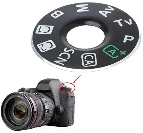 New Top Cover Function Dial Model Button Label for Canon EOS 6D with Tape Digital Camera Repair Part