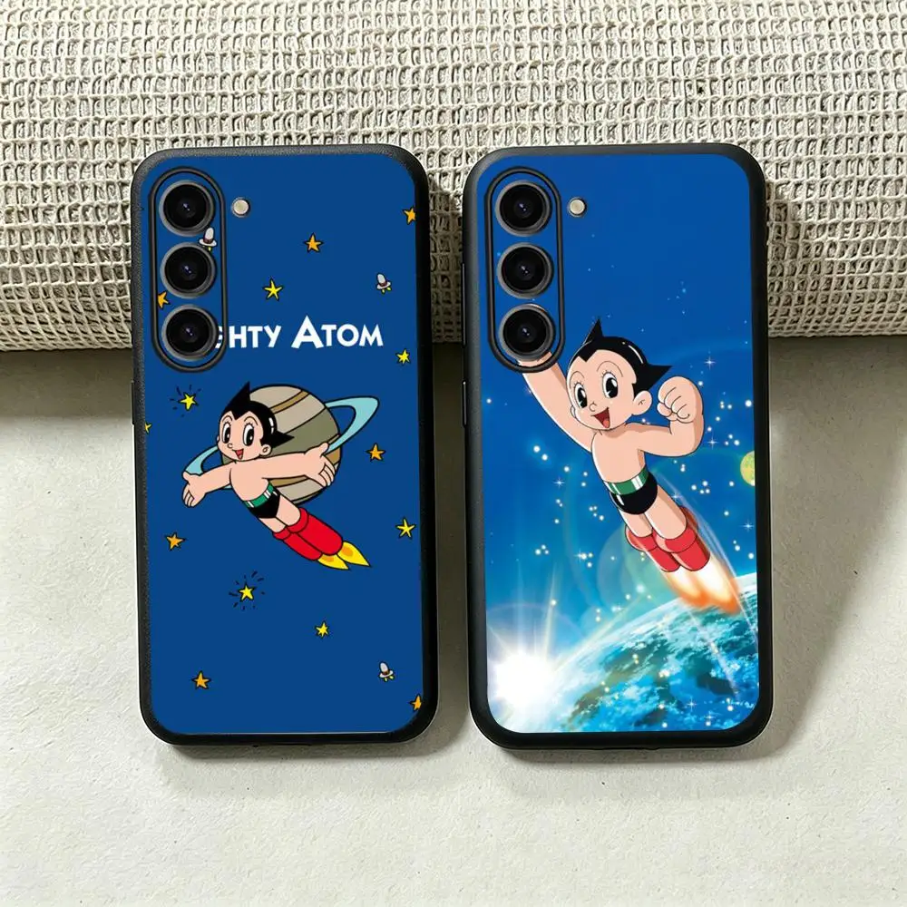 Classic cool As-tro BoyEs pattern Phone Case For Samsung Galaxy S26 S25 S24 S23 S22 S21 Plus Ultra Fold A Soft Black