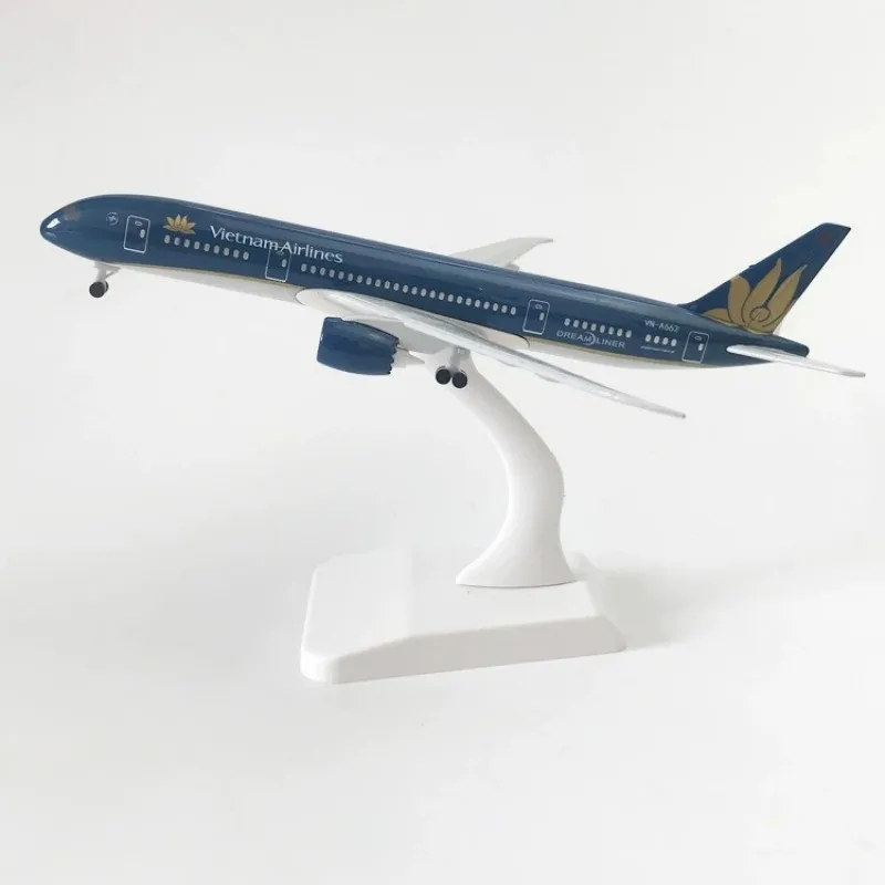 

20cm Scale Aircraft Vietnam B787 Airlines Aircraft Model Toy Alloy Model Planes With Landing Gear Adults Fun Models Collection