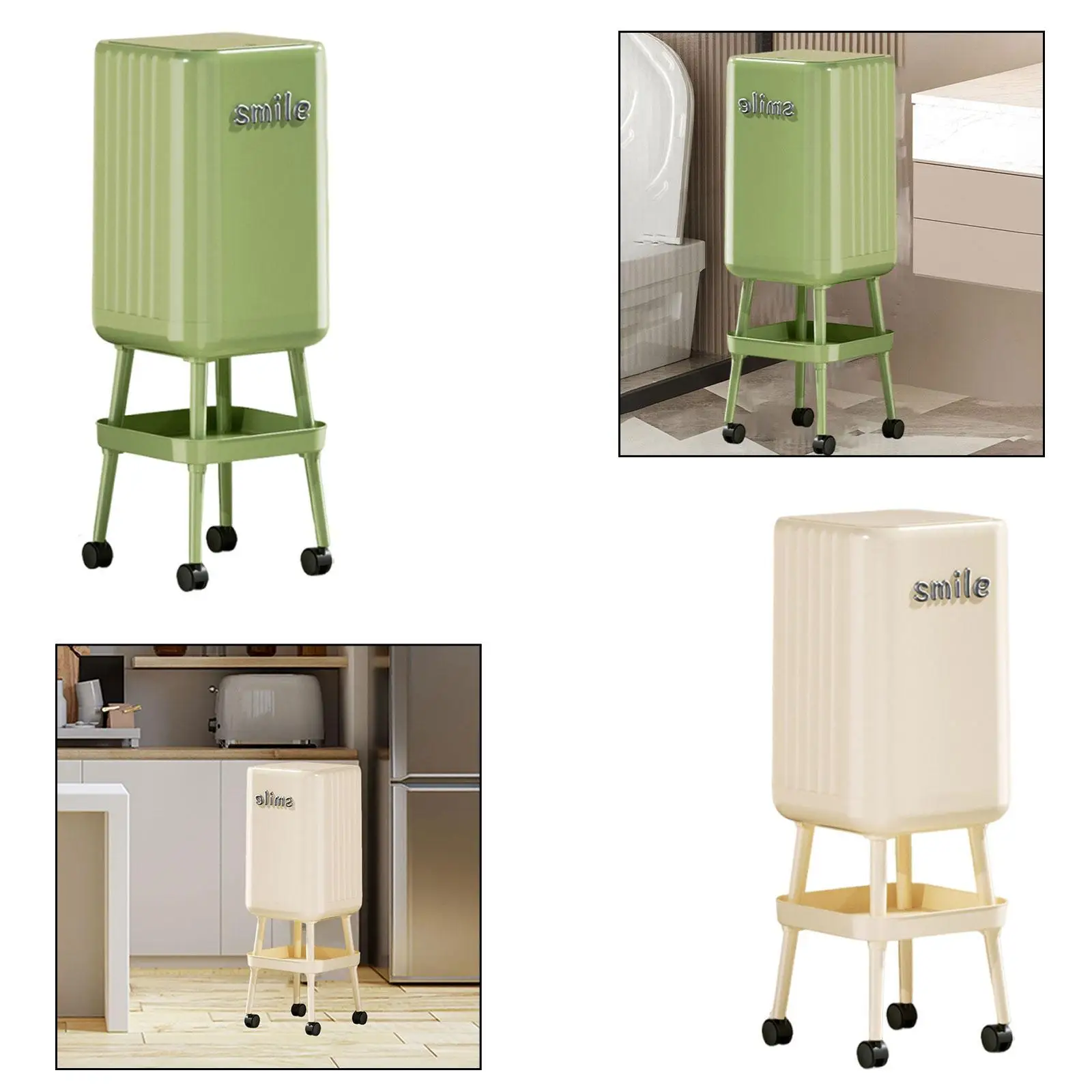 

Мусорный бак на колесах, мусорное ведро с крышкой, бытовая многофункциональная мусорная корзина