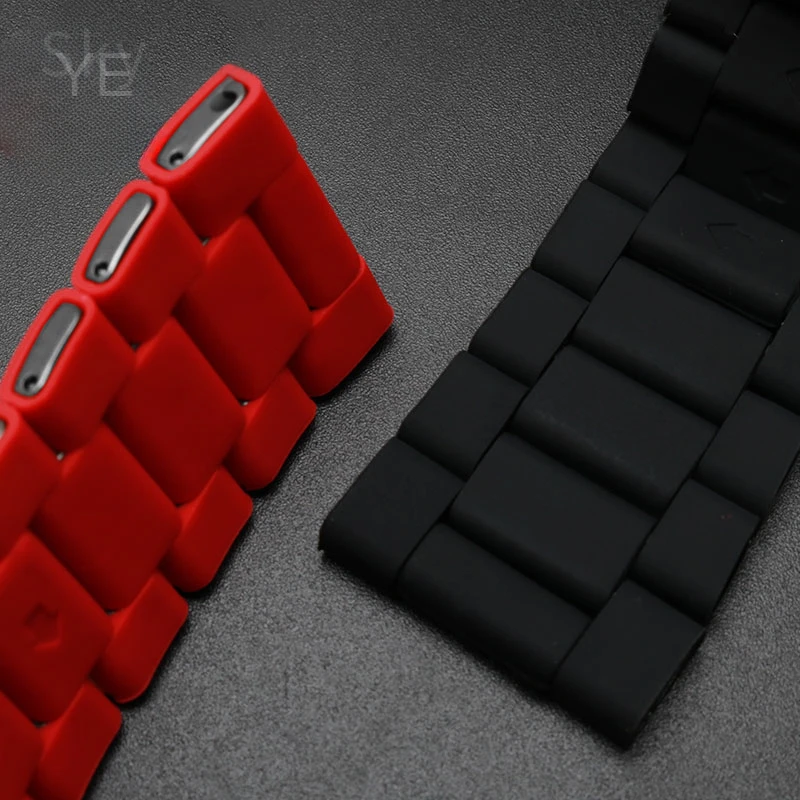 أربطة ساعات من الفولاذ المطلي بالسيليكون ، إكسسوارات ساعة ، واجهة عرض ، حالة مزاجية ، ديزل ، Dz7396 ، Dz7370 ، Dz4289 ، 24 ، 26 ، 28 way