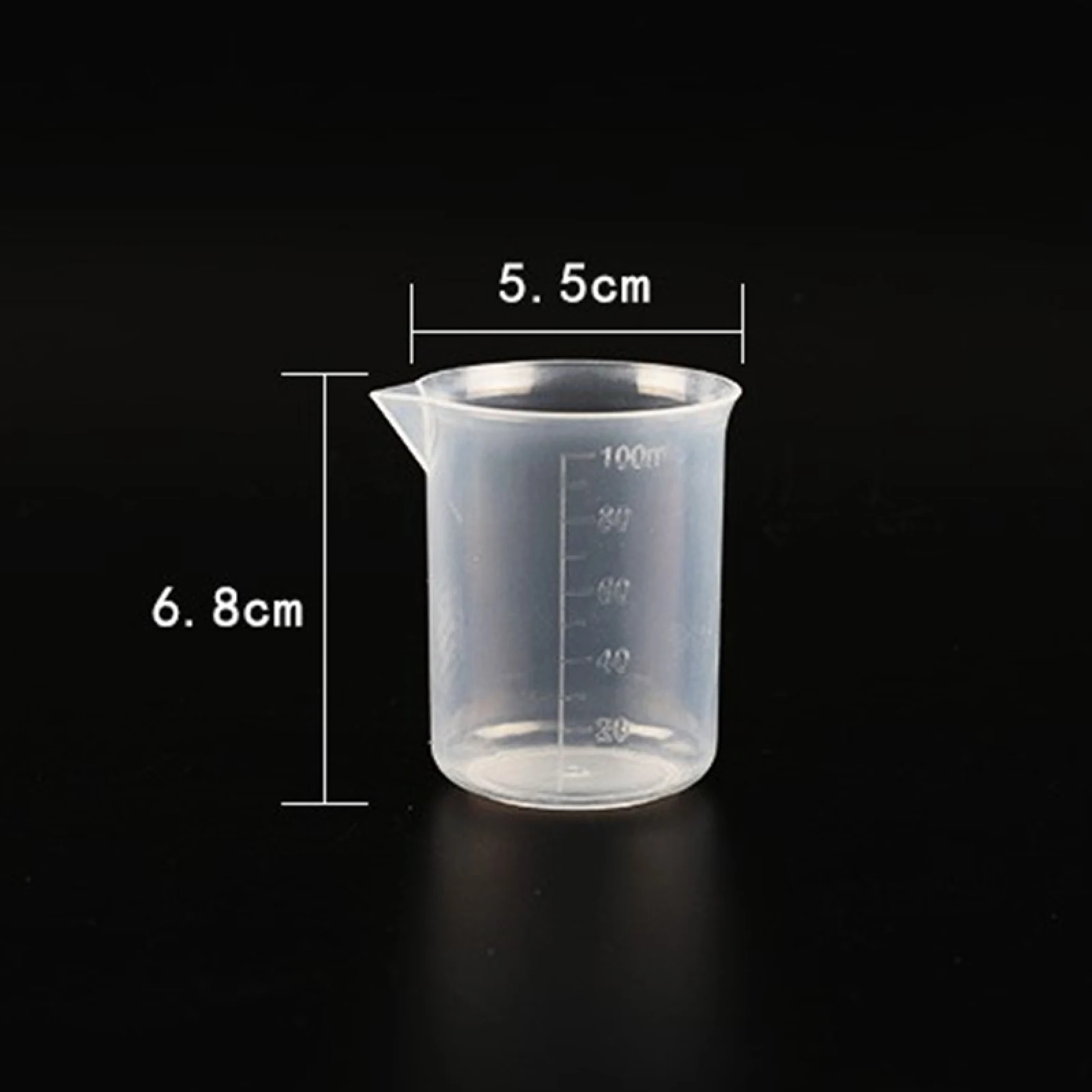 1/2/10pcs 100ml Test Measuring Cups Plastic Lab Beaker Graduated Mug Beaker Kitchen Tools Laboratory Volumetric Measuring Cups