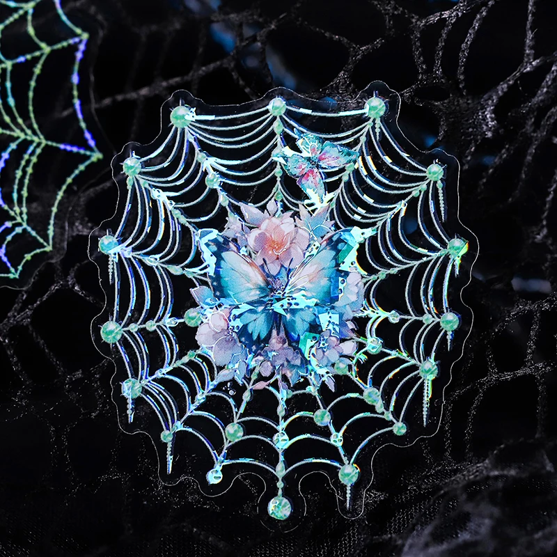 20 개/갑 스파이더 원더랜드 미술 용품 ​​표본 스티커 애완 동물 핸드북 DIY Scrapbooking 저널 콜라주 장식 문구