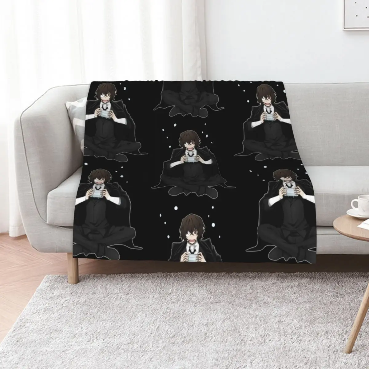 

Dazai osamu | anime items Throw Blanket Tourist Soft Plaid Designers Soft Beds Blankets