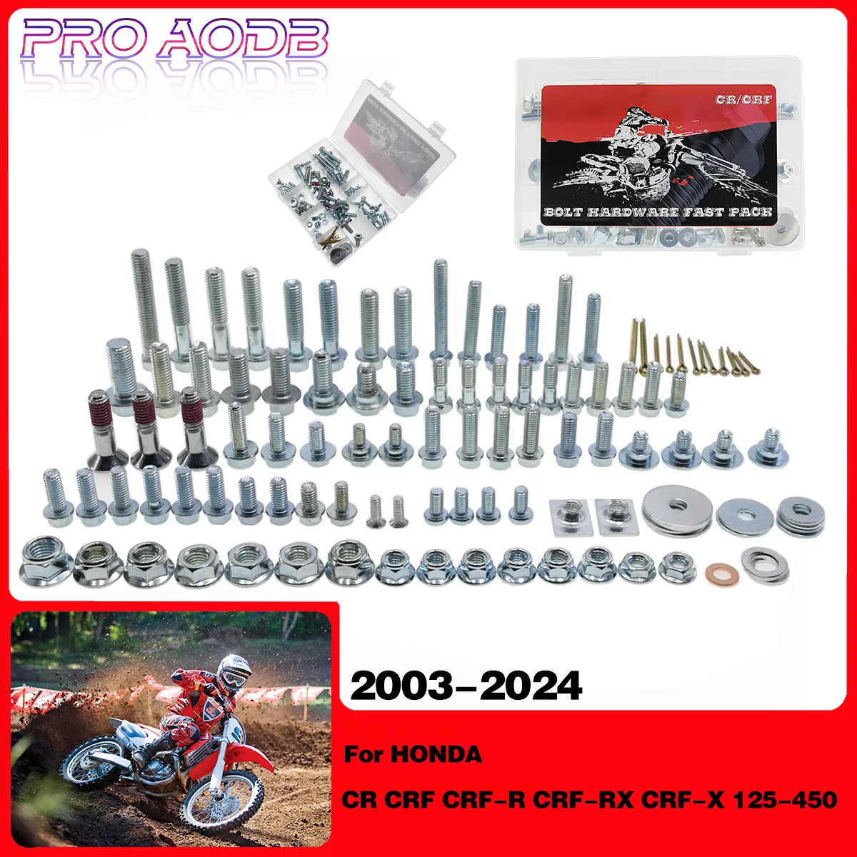 Dirt bike Fairing Fender Screw Bolt Kit Set For HONDA CR CRF CRF-R CRF-RX CRF-X 125 150 200 250 300 350 400 450 2003-2024 2025