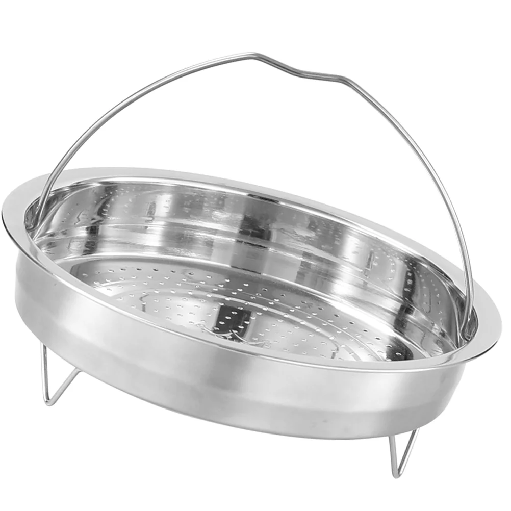 

Stainless Steel Steamer Egg Household Basket Rice Cooker Dumpling Food Round Steaming Baby for Pot