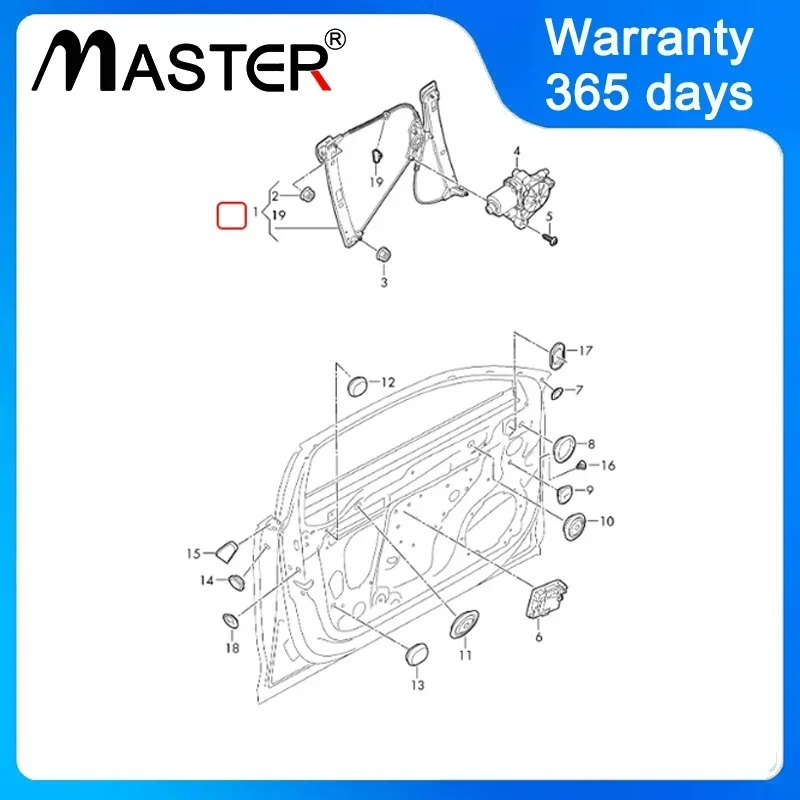 Window Regulator Left Right 8WD837461 8WD837462 8WD839461 8WD839462 for Audi B9 A4L 2017- without motor 8WD837461 8WD839461