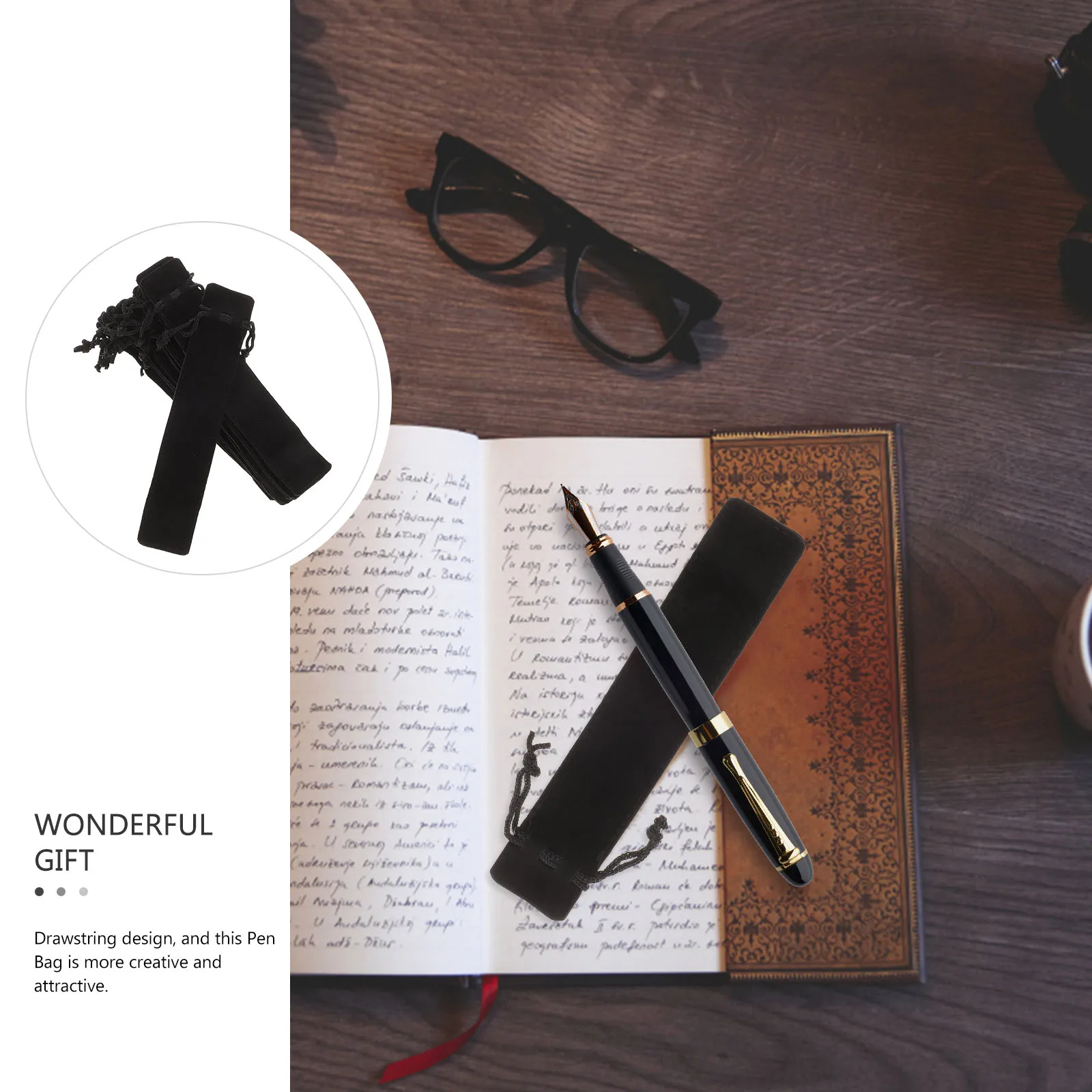 

15 Pcs Small Fountain Hello Single Pen Case Pencil Gift Bags for Presents Pouch