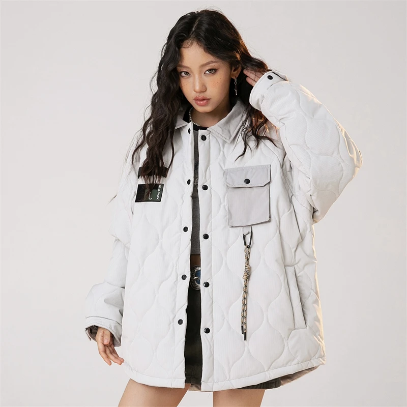 Parka curta acolchoada feminina e masculina, jaqueta de inverno, alta qualidade, sólida, moda coreana, marca de luxo, 2024