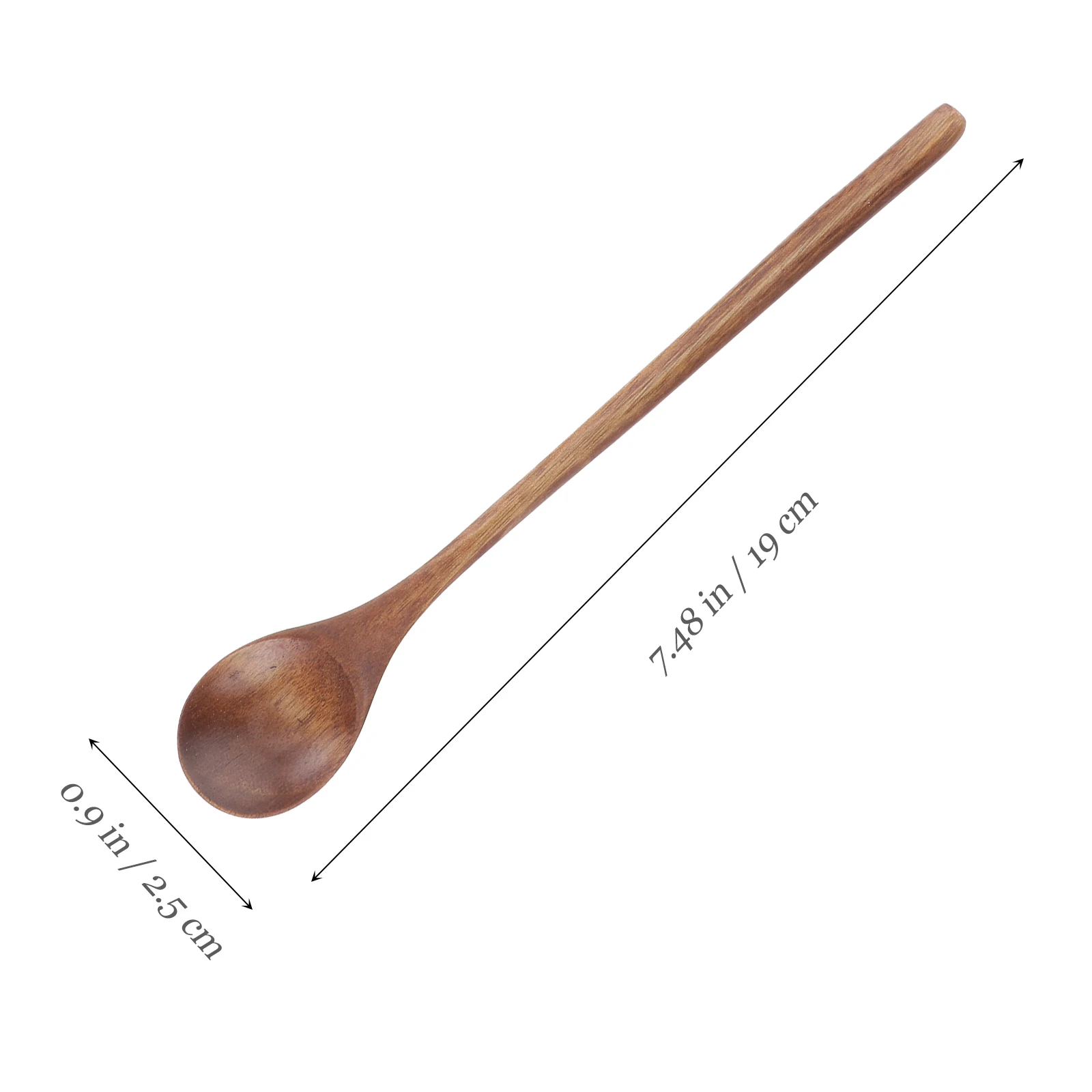 

2 PCS Coffee Spoon Honey Stirring Syrup Kitchen Wooden Mixing Ice Cream Scoop Practical Long Handle Multi-purpose
