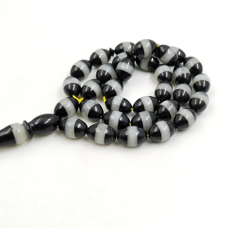 Black Resin Tasbih turkish design 33 Beads Gift for Ramadan bracelet Islam Muslim bracelet Misbaha fashion accessories on hand