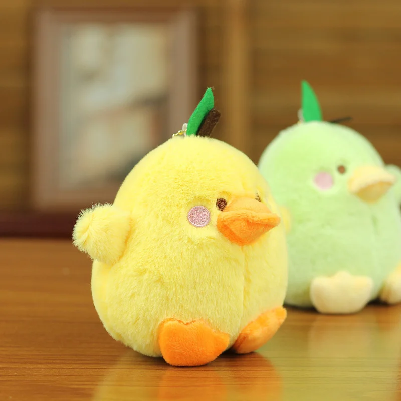 1PC Cute Fruit Duck Plush Doll Toy Pendant Keychain Backpack Hangings Ornaments Gifts