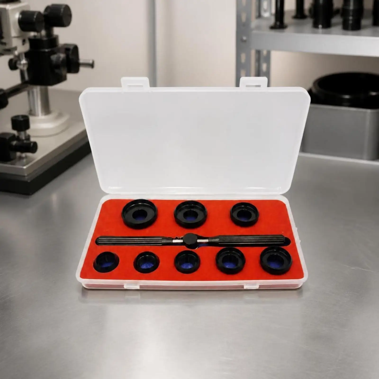 Watch Repair Tool Kit Watch Case Opener 8 Round Heads with Storage Box for Professional Watchmaking Tools