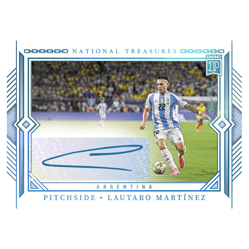 Panini 2024 trésors nationaux Messi Haaland Lautaro Palmer Griezmann Owen bricolage Football Star cartes à collectionner cadeau Collection