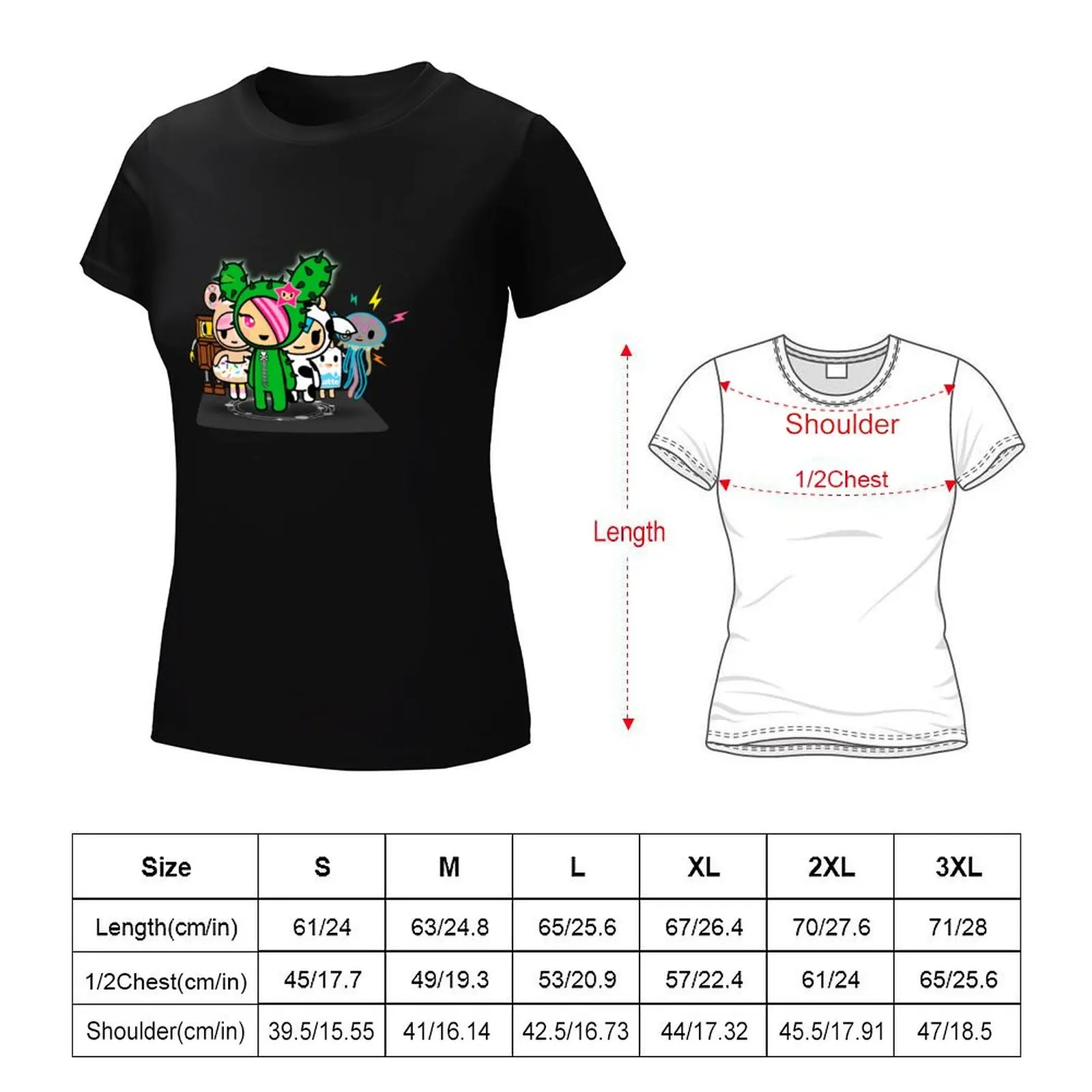 sweets friends tokidoki T-Shirt Female clothing plus size tops plus size t shirts for Women loose fit