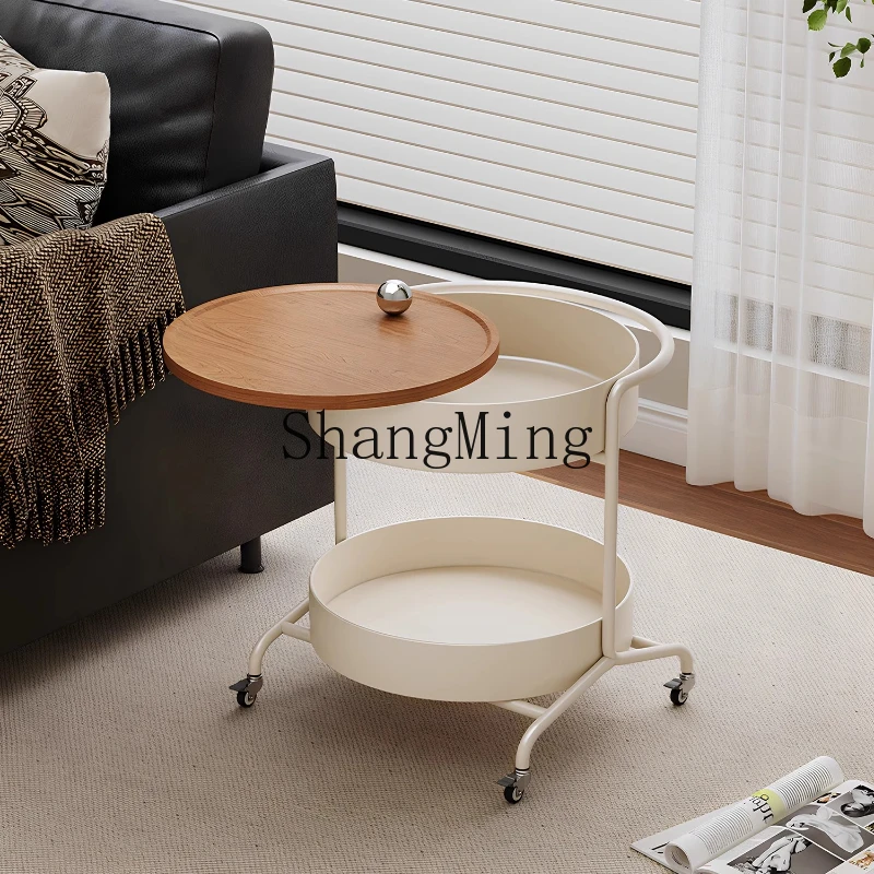 

DHY removable coffee table minimalist trolley sofa side cabinet simple modern shelf