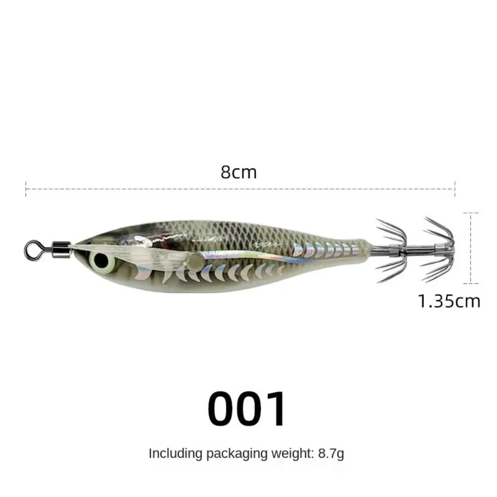 Spinnerbait luminiscente – Jig calamar diseño camarón para pesca - imagen 2