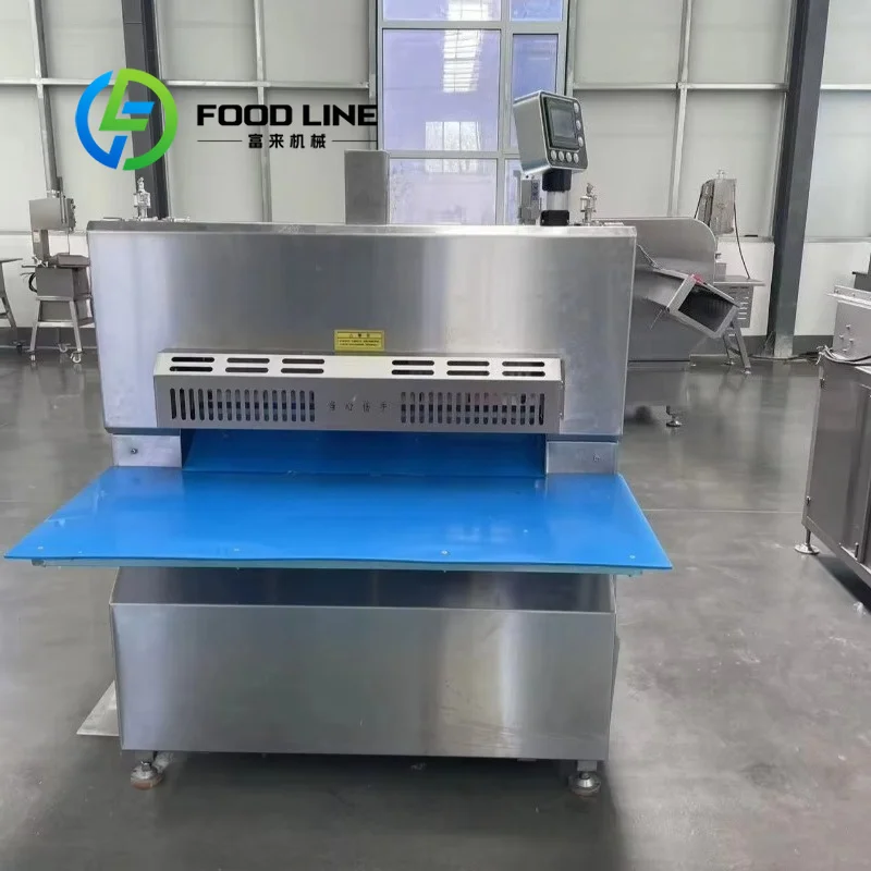 Meat Slicer For Frozen High Grade Meat Roll Slicing Even Roll Cut System Meat Roll Packing Line Use Professional Support