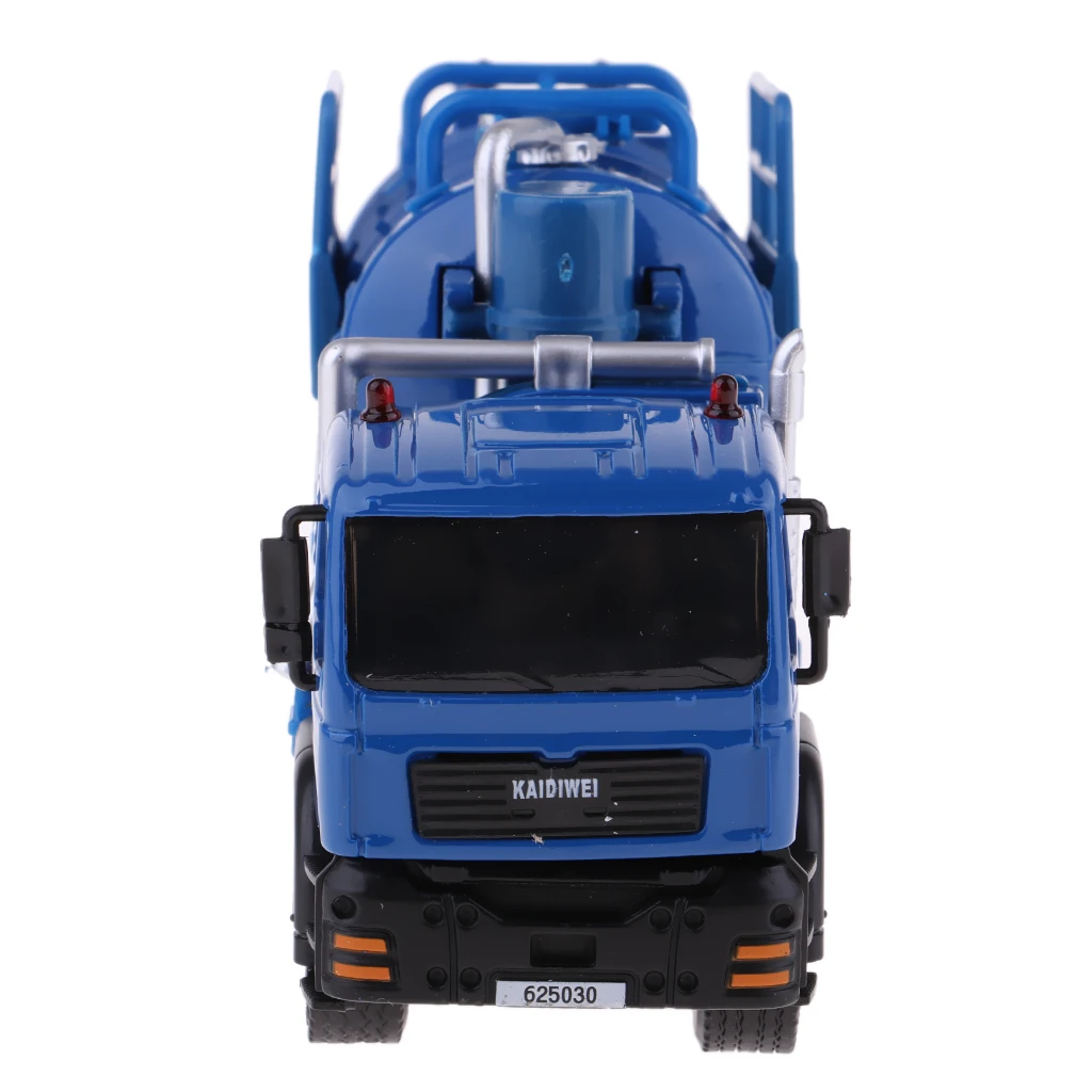 1 50 Alloy Wastewater Recycling Truck Model Pull Back Rubbish Vehicle Toy for Kids Educational