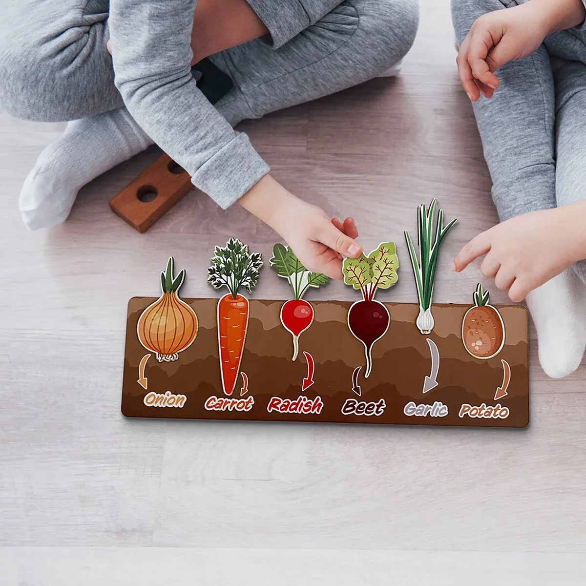 

Montessori Vegetable Toys Play Toys Organic Educational Toys Babies Learn Cognitive Toys Vegetable Cognition Wood Board Gifts