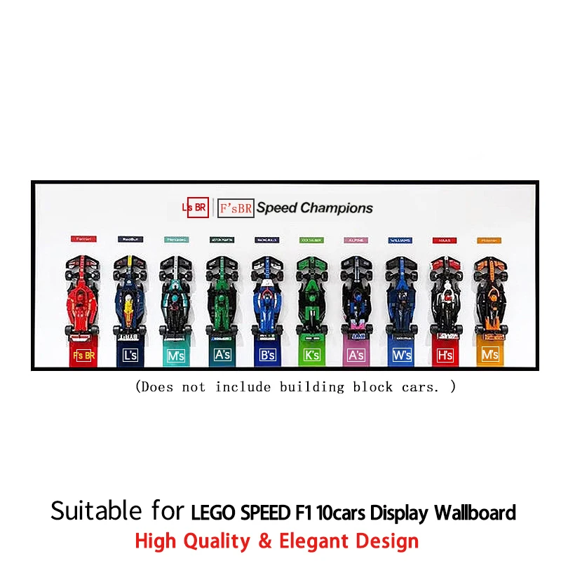 NEW Display Wallboard Suitable for lego speed champions f1 wall display mounts building block 10 cars model Display Photo Frame - view 4