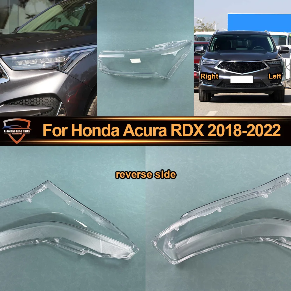 

For Honda 2018 2019 2020-2022 Acura RDX Headlight Cover Transparent Lampshade Headlamp Shell Plexiglass Replace Original Lens