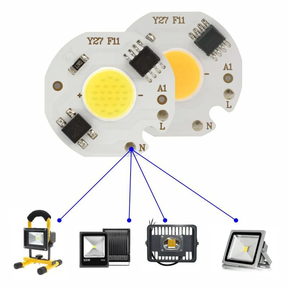 

Cob Led Chip Lights Spotlights Lamp 220v Smart 3w 5w 7w 9w 10w 12w Lamp For Flood Light Rectangular No Need Driver Diy