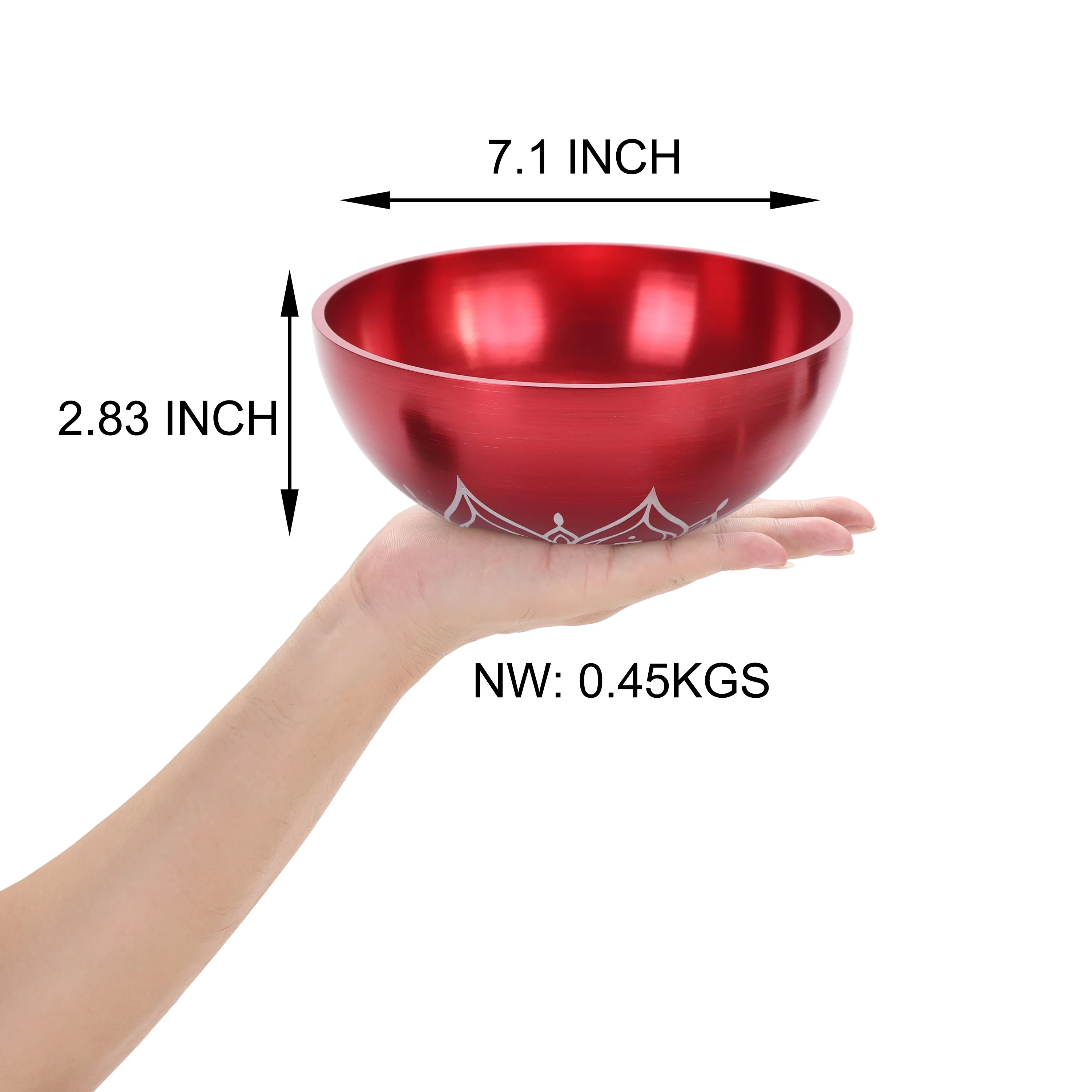 Music Bowls Tuned 512 HZ C5 Note 7.1 Inch Of Schumann Frequency Therapy For Sound Healing Bath Ideal For Yoga