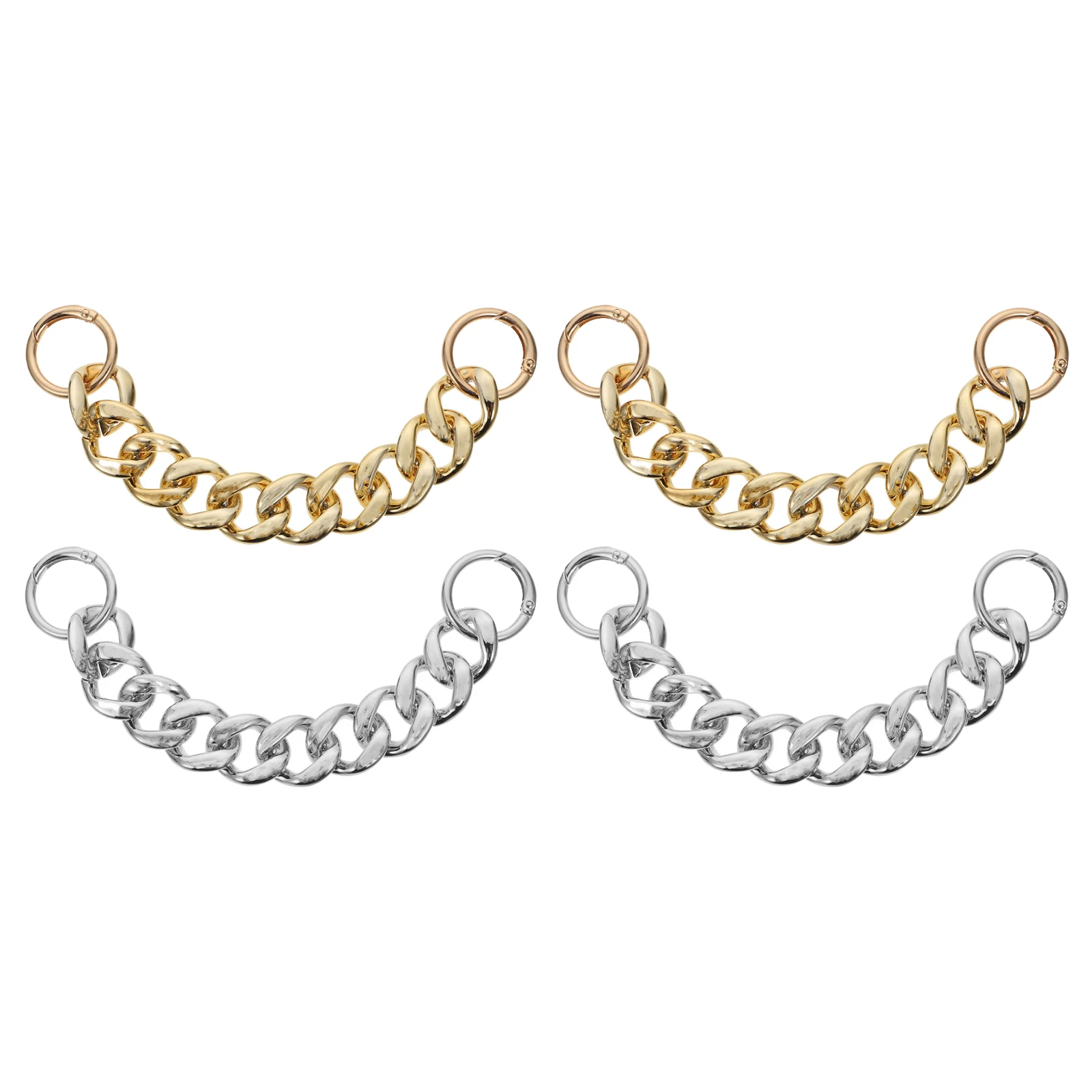 

4 Pcs Decoration Shoe Buckle Chain Decorative Hole Accessories for Shoes Shoelace Charms Sandals Clog Boot