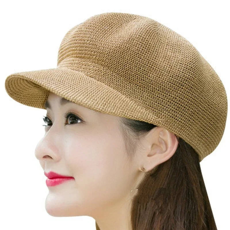 Winter Warm Fashion Solid Color Hats Peaked Cap Ladies Breathable Sunscreen Caps Accessories Christmas Gifts Hats