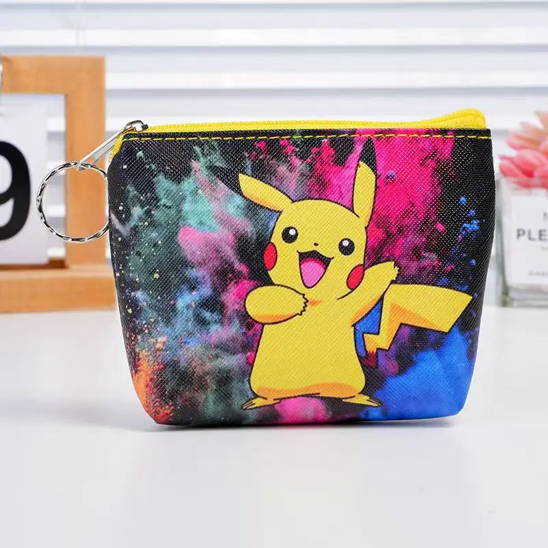6피스 만화 포켓몬 필통 세트 사랑스러운 필통 및 동전 지갑 문구 필통 학교 용품