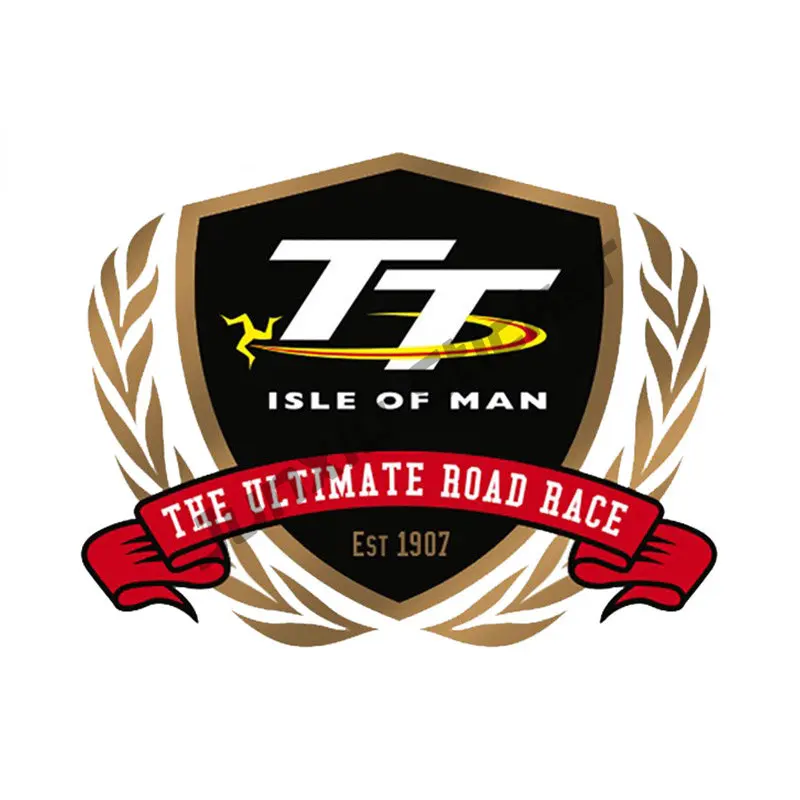 Races TT Isle of Men Logo Car Stickers Waterproof Sunscreen Decal Laptop Bumper Motorcycle Trunk Car Accessories